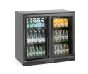 Lodówka barowa z podwójnymi drzwiami suwanymi, Arktic, 158L, czarny, 220-240V/160W, 900x520x(H)870mm