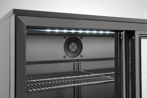 Lodówka barowa z potrójnymi drzwiami suwanymi, Arktic, 308L, czarny, 220-240V/160W, 1350x520x(H)865mm