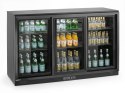 Lodówka barowa z potrójnymi drzwiami suwanymi, Arktic, 308L, czarny, 220-240V/160W, 1350x520x(H)865mm