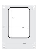Matryca do zgrzewarki Hendi na tacke 187x137 mm bez podziału Hendi
