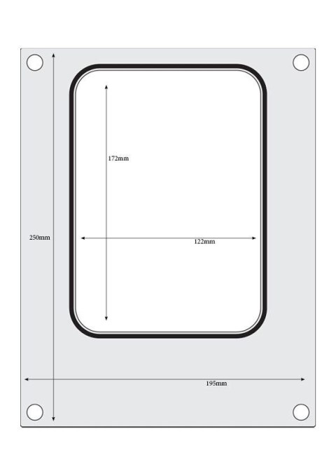 Matryca do zgrzewarki Hendi na tacke 187x137 mm bez podziału Hendi