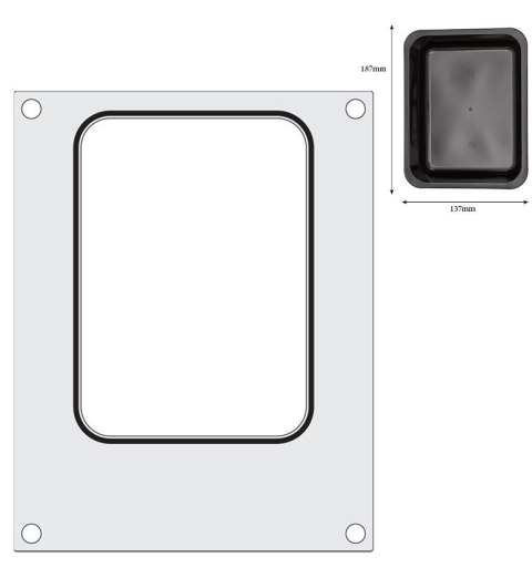 Matryca do zgrzewarki Hendi na tacke 187x137 mm bez podziału Hendi