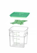 Pojemnik na żywność CamSquares Fresh Pro, Cambro, 3,8L, transparentny, 191x191x(H)183mm