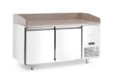 Stół chłodniczy do pizzy 2-drzwiowy z granitowym blatem, Arktic, 250L, granitowy, 230V/250W, 1510x800x(H)875mm