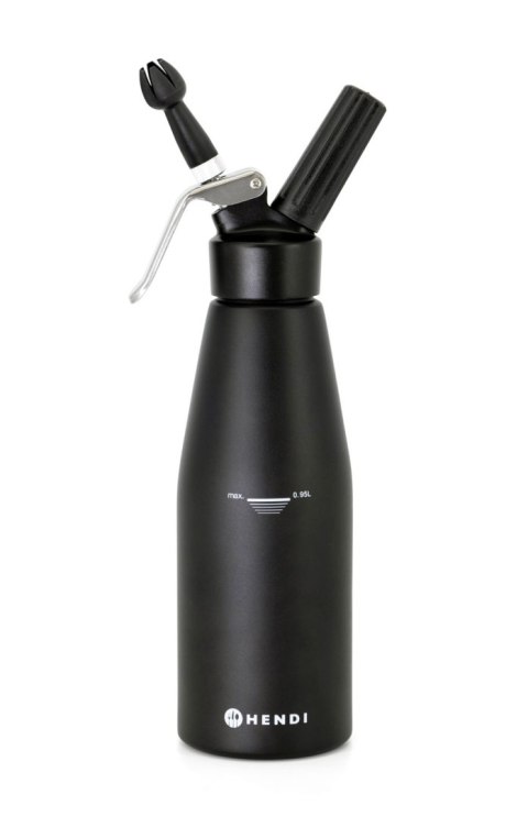 Syfon do bitej śmietany, HENDI, Kitchen Line, 0,95L, czarny, o95x(H)320mm