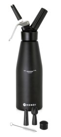 Syfon do bitej śmietany, HENDI, Kitchen Line, 0,95L, czarny, o95x(H)320mm
