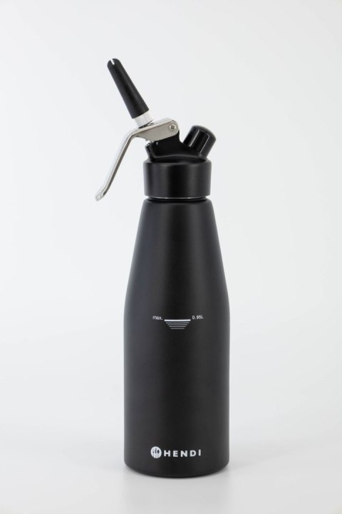 Syfon do bitej śmietany, HENDI, Kitchen Line, 0,95L, czarny, o95x(H)320mm