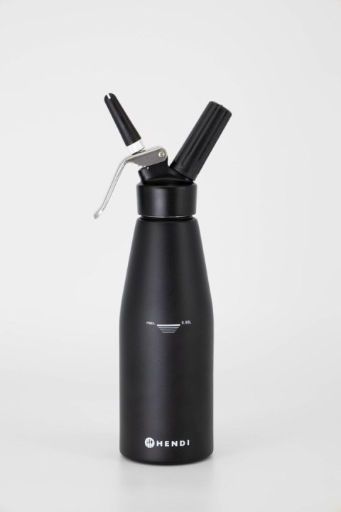 Syfon do bitej śmietany, HENDI, Kitchen Line, 0,95L, czarny, o95x(H)320mm