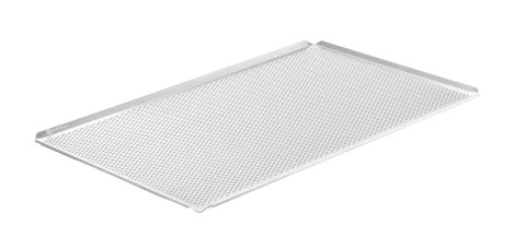Blacha wypiekowa, perforowana, z 4 rantami, HENDI, srebrny, 600x400x(H)10mm, Prostokątny