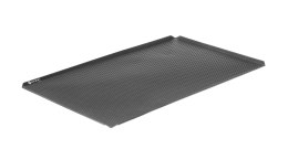 Blacha wypiekowa perforowana, z powłoką nieprzywierającą, z 4 rantami, HENDI, czarny, 600x400x(H)10mm, Prostokątny