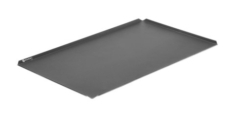 Blacha wypiekowa, z powłoką nieprzywierającą, z 4 rantami, HENDI, czarny, 600x400x(H)10mm, Prostokątny