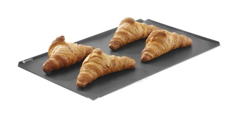 Blacha wypiekowa, z powłoką nieprzywierającą, z 4 rantami, HENDI, czarny, 600x400x(H)10mm, Prostokątny
