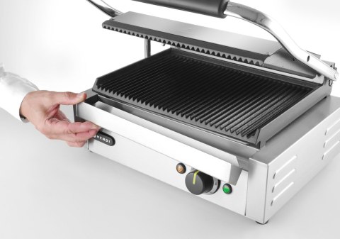 Grill kontaktowy PANINI - ryflowany Hendi