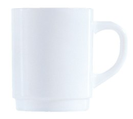 Kubek Restaurant, Arcoroc, 250 ml, 0,25L, biały, 6 szt., ⌀72x(H)89mm