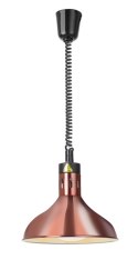 Lampa do podgrzewania potraw wisząca, w kształcie dzwonu, HENDI, miedziany, 230V/250W, ⌀295x(H)207mm