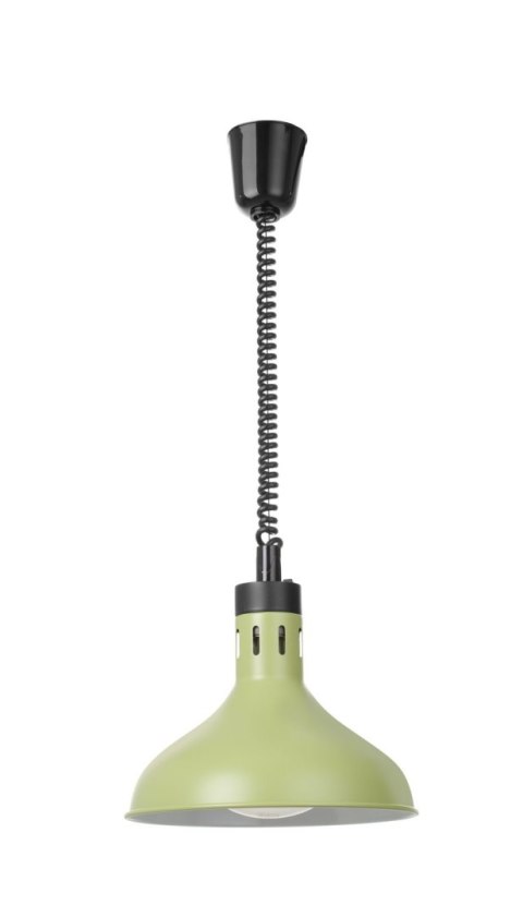 Lampa do podgrzewania potraw wisząca, w kształcie dzwonu, HENDI, zielony, 230V/250W, ⌀295x(H)207mm