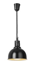 Lampa do podgrzewania potraw wisząca, w kształcie kopuły, HENDI, czarny, 230V/250W, ⌀250x(H)207mm