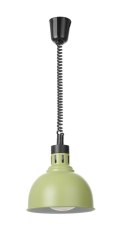 Lampa do podgrzewania potraw wisząca, w kształcie kopuły, HENDI, zielony, 230V/250W, ⌀250x(H)207mm