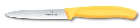 Nóż do jarzyn gładki, Victorinox, żółty, (L)212mm