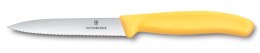 Nóż do jarzyn z ząbkowanym ostrzem, Victorinox, żółty, (L)212mm