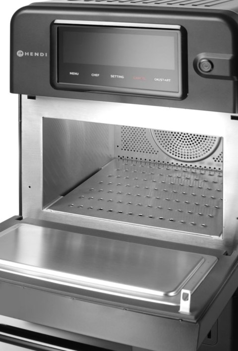 Piec konwekcyjno-mikrofalowy CombiTurbo , HENDI, 18L, czarny, 230V/3000W, 402x735x(H)608mm