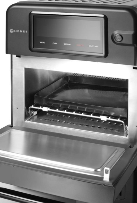 Piec konwekcyjno-mikrofalowy CombiTurbo , HENDI, 18L, czarny, 230V/3000W, 402x735x(H)608mm