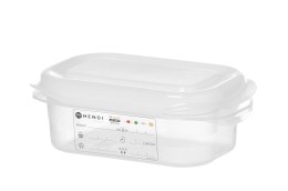 Pojemnik GN 1/9 z polipropylenu, HENDI, GN 1/9, 0,6L, transparentny, 176x108x(H)65mm, Prostokątny