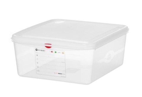 Pojemnik GN 2/3 z polipropylenu, HENDI, GN 2/3, 13,5L, transparentny, 354x325x(H)150mm, Prostokątny