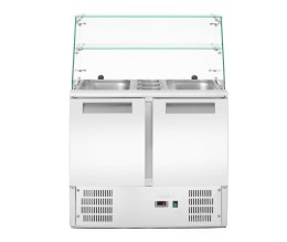 Stół chłodniczy sałatkowy z nadstawą, Arktic, stół dwukomorowy, 146L, 230V/145W, 695x900x(H)1270mm