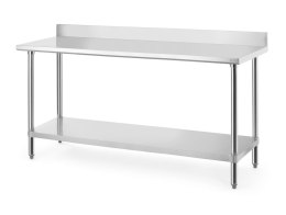 Stół przyścienny z półką - skręcany, HENDI, Budget Line, 1200x600x(H)950mm