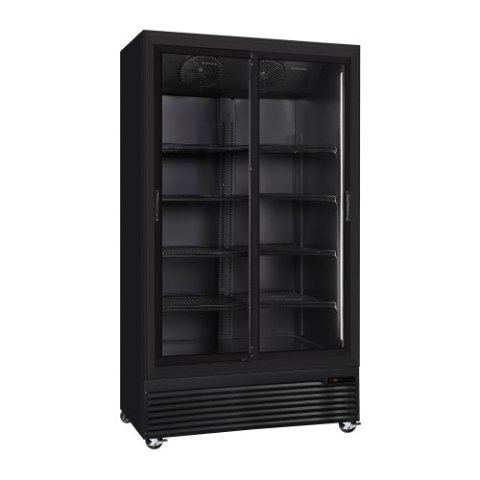 Szafa chłodnicza przeszklona Resto Quality DC1000BSLD | drzwi przesuwne | 1130x724x2023 mm | czarny | 933 l Resto Quality