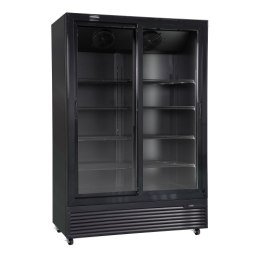 Szafa chłodnicza przeszklona Resto Quality DC1300BSLD | drzwi przesuwne | 1330x725x2023 mm | czarny | 1116 l Resto Quality