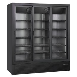 Szafa chłodnicza przeszklona Resto Quality DC1500BSLD | drzwi przesuwne | 1710x724x2023 mm | czarny | 1428 l Resto Quality