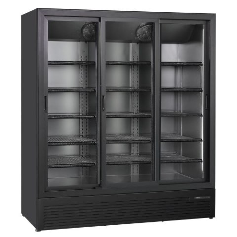 Szafa chłodnicza przeszklona Resto Quality DC1500BSLD | drzwi przesuwne | 1710x724x2023 mm | czarny | 1428 l Resto Quality