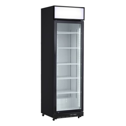 Szafa chłodnicza przeszklona Resto Quality DCC420BWD | 577x580x1980 mm | czarny (wnętrze białe) | 386 l Resto Quality