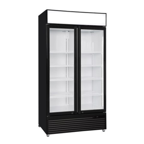 Szafa chłodnicza przeszklona Resto Quality DCC802BWD | 1000x695x2023 mm | czarny (wnętrze białe) | 776 l Resto Quality