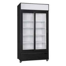 Szafa chłodnicza przeszklona Resto Quality DCC802BWSLD | drzwi przesuwne | 1000x700x2023 mm | czarny (wnętrze białe) | 690 l Resto Quality