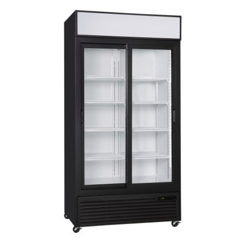 Szafa chłodnicza przeszklona Resto Quality DCC802BWSLD | drzwi przesuwne | 1000x700x2023 mm | czarny (wnętrze białe) | 690 l Resto Quality