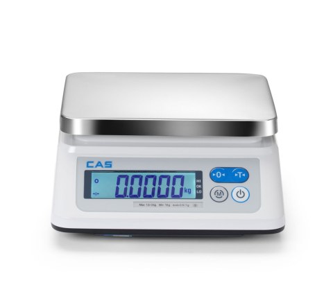 Waga z legalizacją, CAS, 3 kg, biały, 285x256x(H)123mm