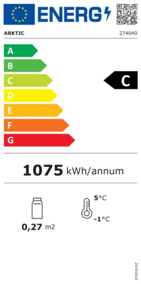 Witryna chłodnicza, Arktic, 220-240V/190W, 1800x420x(H)265mm