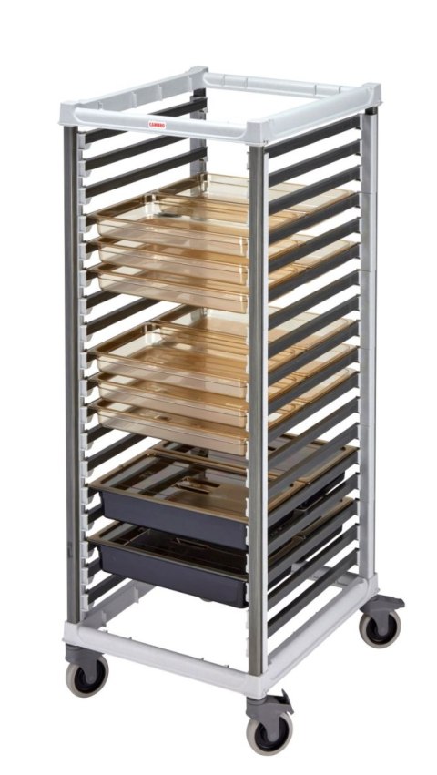 Wózek Camshelving do transportu pojemników, 18 × GN 2/1, Cambro, 835x645x(H)171mm