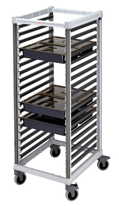 Wózek Camshelving do transportu pojemników, 18 × GN 2/1, Cambro, 835x645x(H)171mm