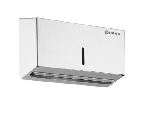 Dozownik ręczników papierowych, zamykany na klucz, HENDI, 250 sztuk, srebrny, 260x120x(H)160mm