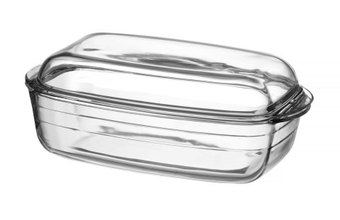 Naczynie żaroodporne z pokrywą OVENCHEF, Duralex, transparentny, 370x215x(H)140mm