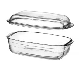 Naczynie żaroodporne z pokrywą OVENCHEF, Duralex, transparentny, 370x215x(H)140mm