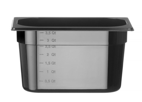 Pojemnik GN 1/4 COOL, HENDI, COOL, GN 1/4, 3,8L, czarny, 265x163x(H)150mm