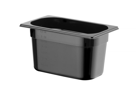 Pojemnik GN 1/4 COOL, HENDI, COOL, GN 1/4, 3,8L, czarny, 265x163x(H)150mm