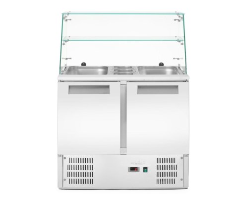 Stół chłodniczy sałatkowy z nadstawą, Arktic, stół dwukomorowy, 146L, 230V/145W, 695x900x(H)1270mm