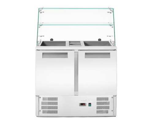 Stół chłodniczy sałatkowy z nadstawą, Arktic, stół dwukomorowy, 146L, 230V/145W, 695x900x(H)1270mm
