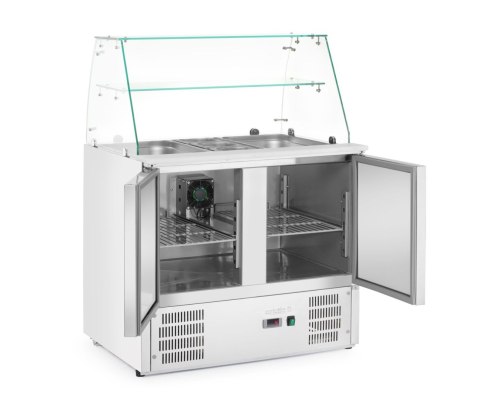 Stół chłodniczy sałatkowy z nadstawą, Arktic, stół dwukomorowy, 146L, 230V/145W, 695x900x(H)1270mm